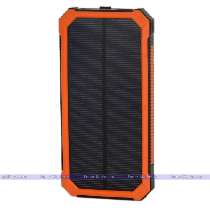 Power Bank аккумуляторы - Аккумулятор на солнечных батареях Solar 30000 mAh red