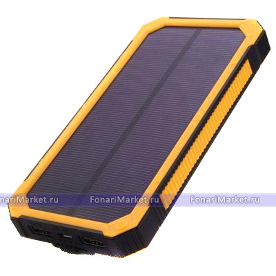 Power Bank аккумуляторы - Аккумулятор на солнечных батареях Solar 30000 mAh orange