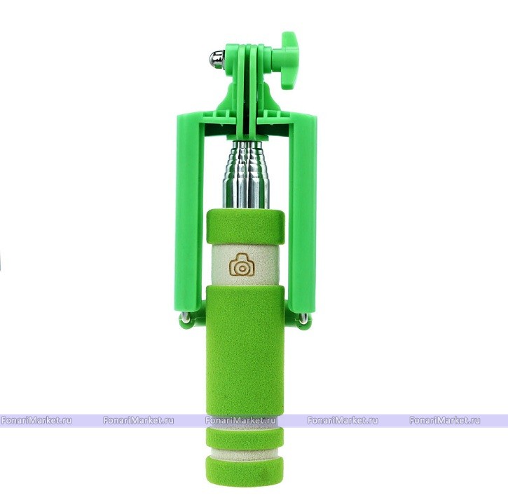 Селфи-палки - Палка для селфи проводной монопод MINI XS Зелёный