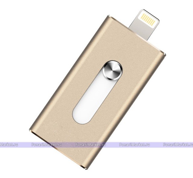 Флешки i-FlashDrive - USB i-FlashDrive HD для iPhone и iPad 64GB золотистый