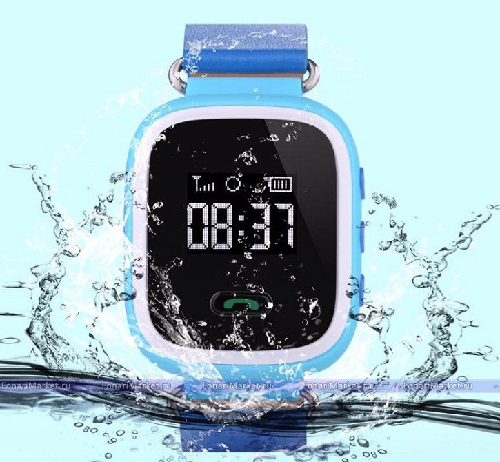 Детские часы-телефон - Детские часы-телефон Smart Baby Watch Q60 синие