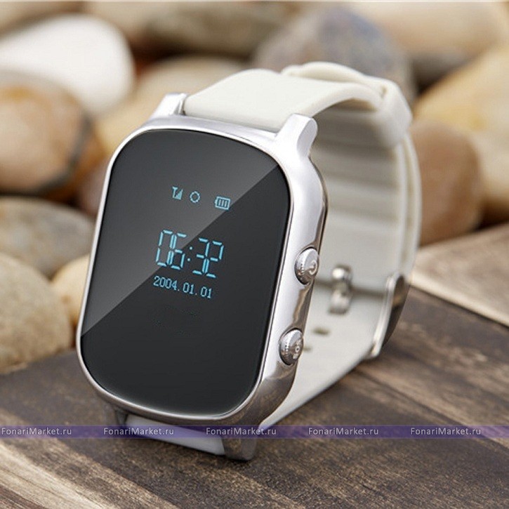 Детские часы-телефон - Умные часы-телефон Smart Watch T58 серебристые