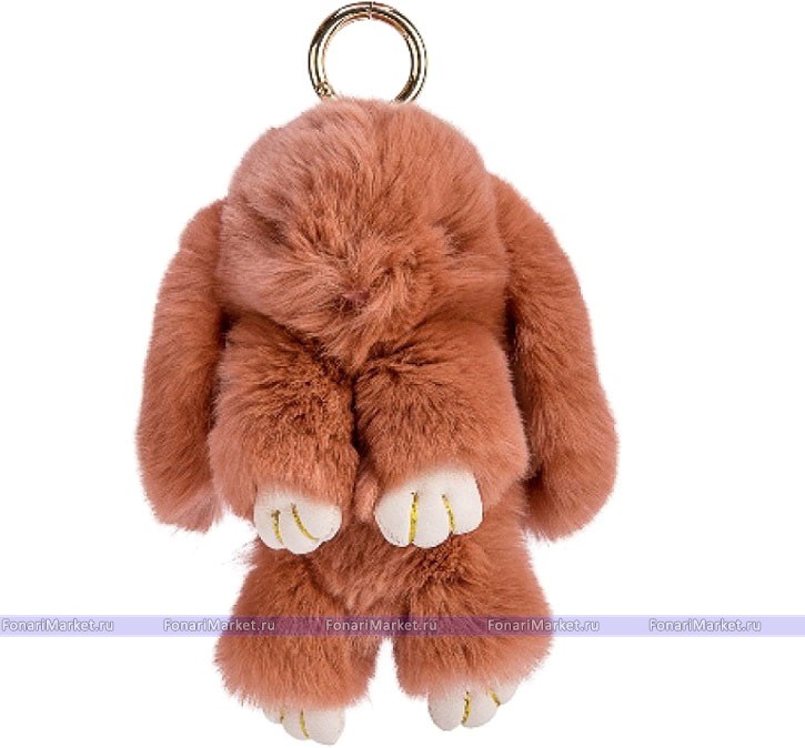 Женские товары - Заяц - брелок из натурального меха Кролика 18 см.