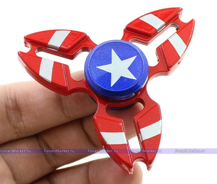 Спиннеры - Спиннер Tri Fidget Captain America aluminium