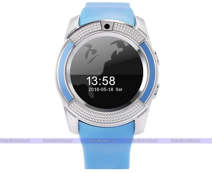 Умные часы - Смарт-часы Smart Watch V8 Quad-Band синие