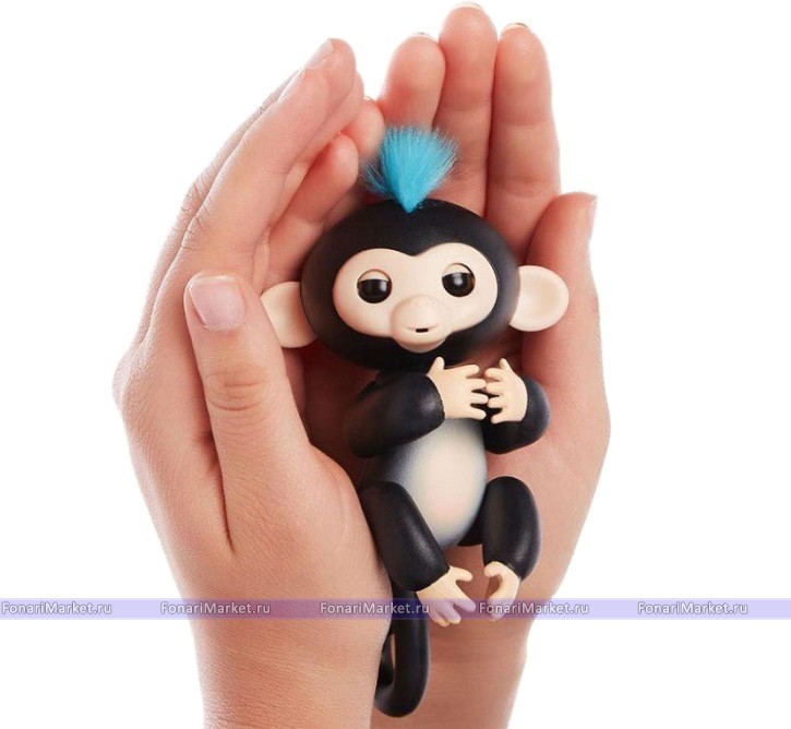 Детские товары - WowWee Fingerlings Monkey Интерактивная обезьянка - Чёрная