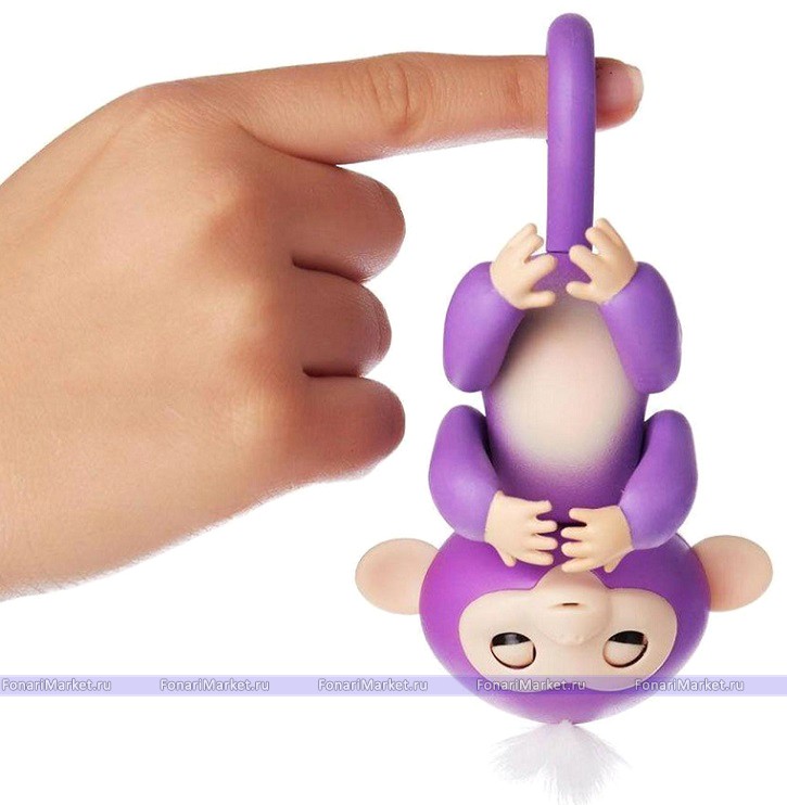 Детские товары - WowWee Fingerlings Monkey Интерактивная обезьянка - Фиолетовая