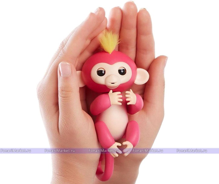Детские товары - WowWee Fingerlings Monkey Интерактивная обезьянка - Красная