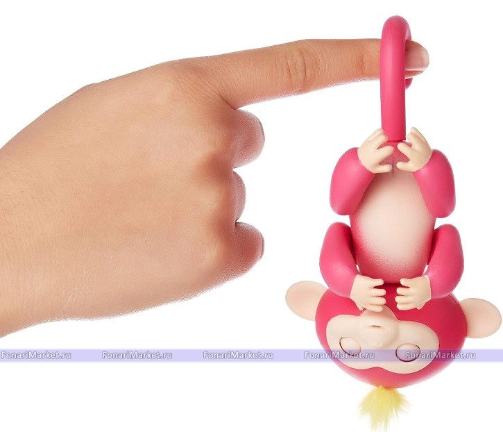 Детские товары - WowWee Fingerlings Monkey Интерактивная обезьянка - Красная
