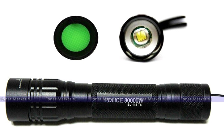 Ручные фонари - Фонарь Bailong BL-118 XML-T6 Police