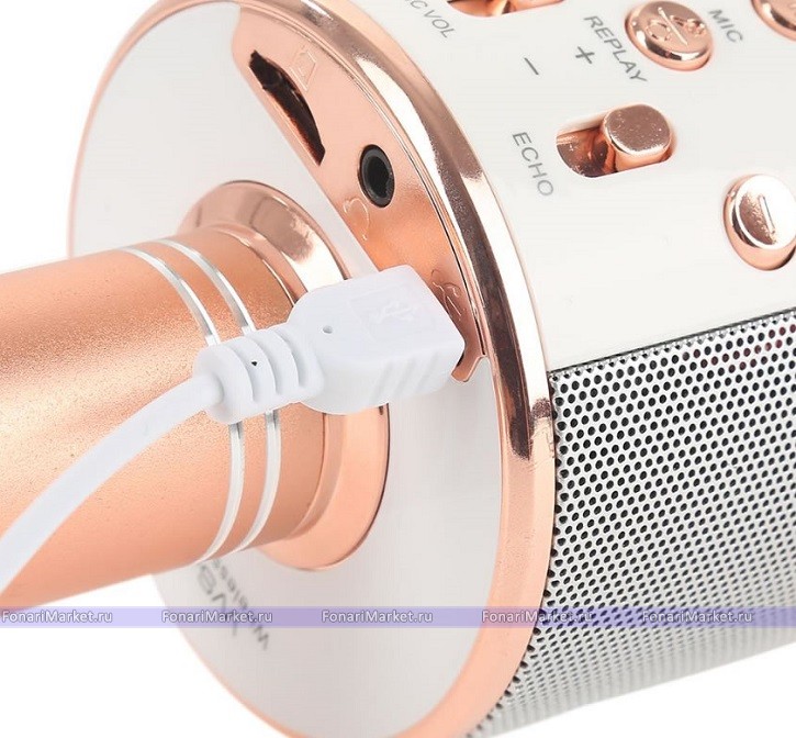 Караоке микрофоны - Караоке микрофон Tuxun WS-858K Розовый