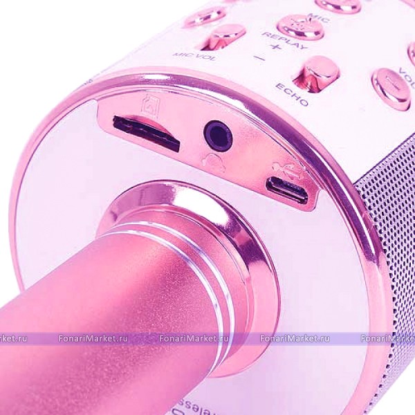 Караоке микрофоны - Караоке микрофон Tuxun WS-858 Розовый
