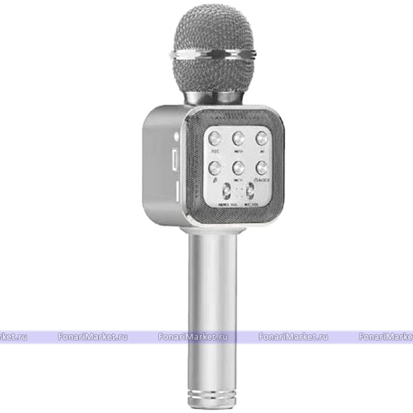 Караоке микрофоны - Караоке микрофон Tuxun WS-1818 Серебро