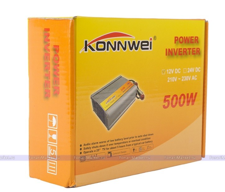 Инверторы - Автомобильный инвертор Konnwei 500W