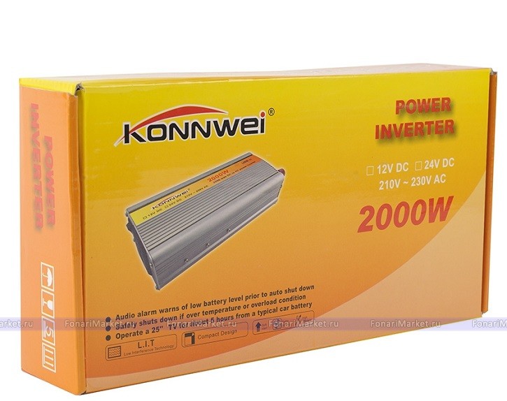 Инверторы - Автомобильный инвертор Konnwei 2000W