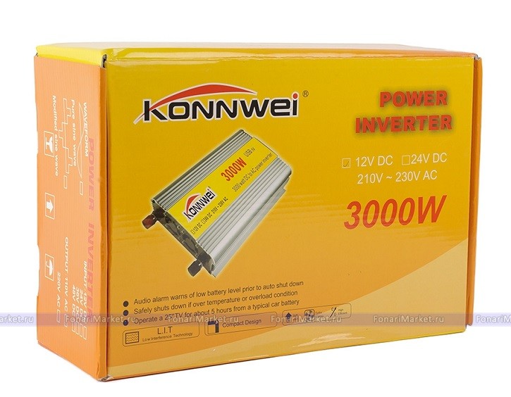 Инверторы - Автомобильный инвертор Konnwei 3000W