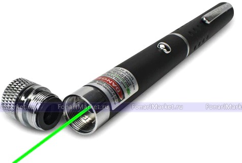 Лазерные указки - Зеленый лазер 100 mW + 12 насадок