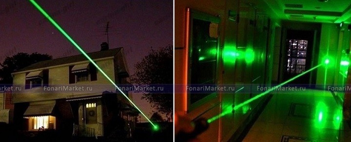 Лазерные указки - Лазерная указка-брелок 100 мВт зелёный луч