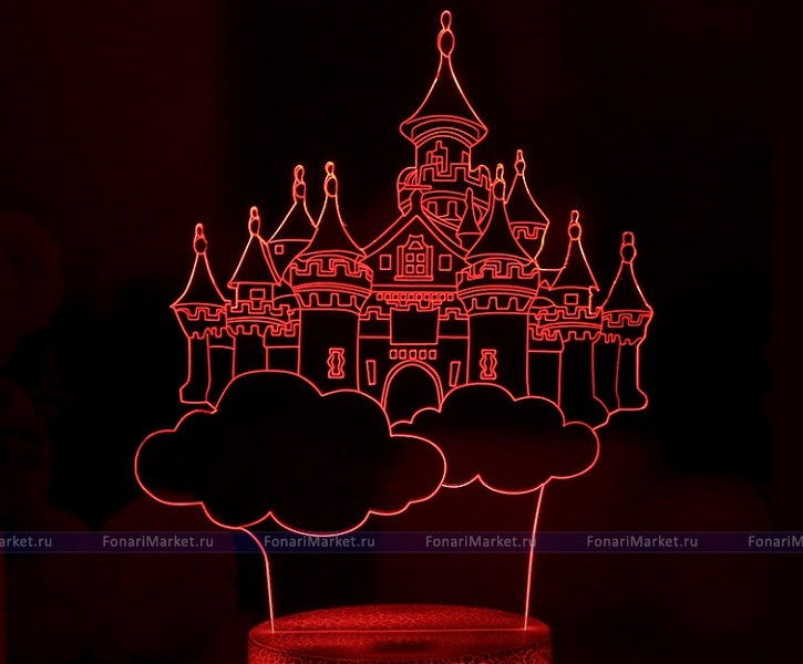 3D лампы - 3D лампа (светильник) «Замок»