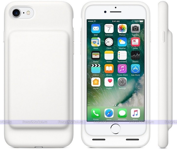 Чехлы-аккумуляторы - Чехол-аккумулятор для iPhone 7 3800 mAh белый