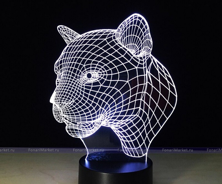 3D лампы - 3D лампа (светильник) «Пантера»