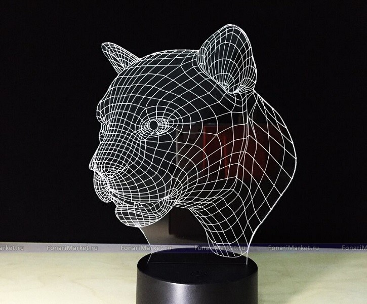 3D лампы - 3D лампа (светильник) «Пантера»