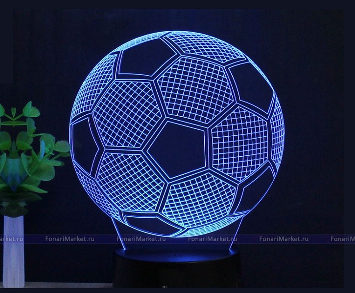 3D лампы - 3D лампа (светильник) «Мячик»