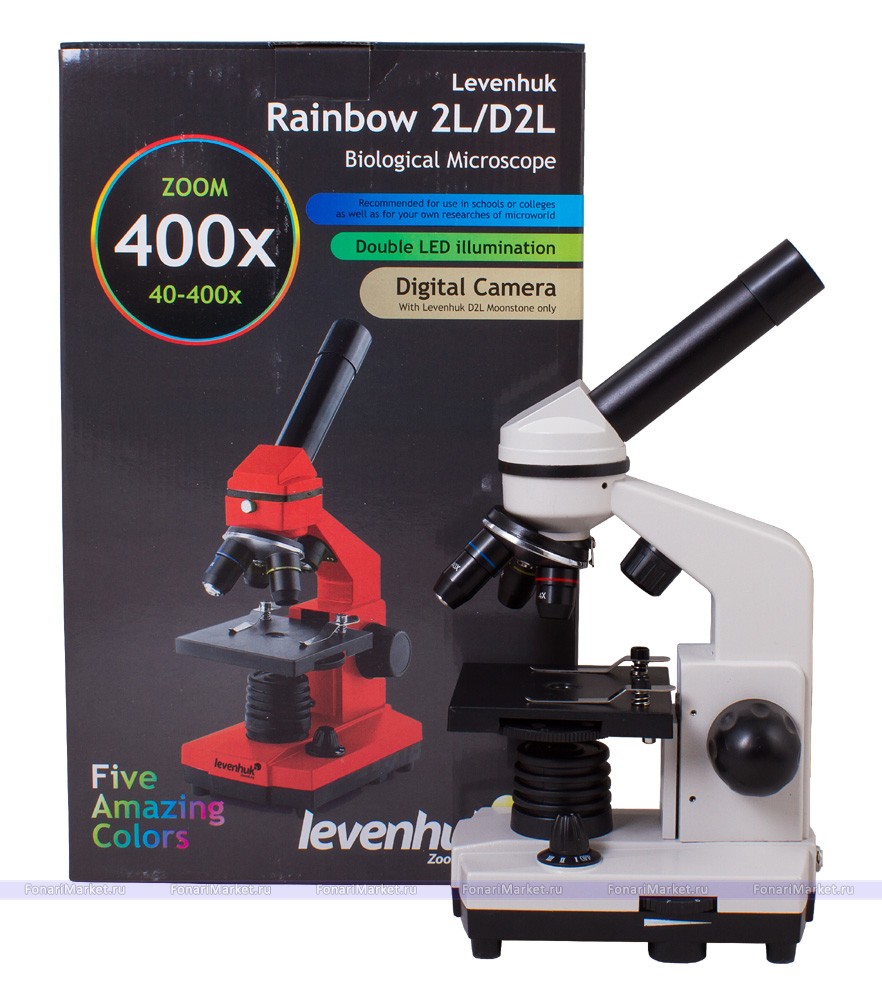 Микроскопы Levenhuk - Микроскоп Levenhuk Rainbow 2L Moonstone/Лунный камень