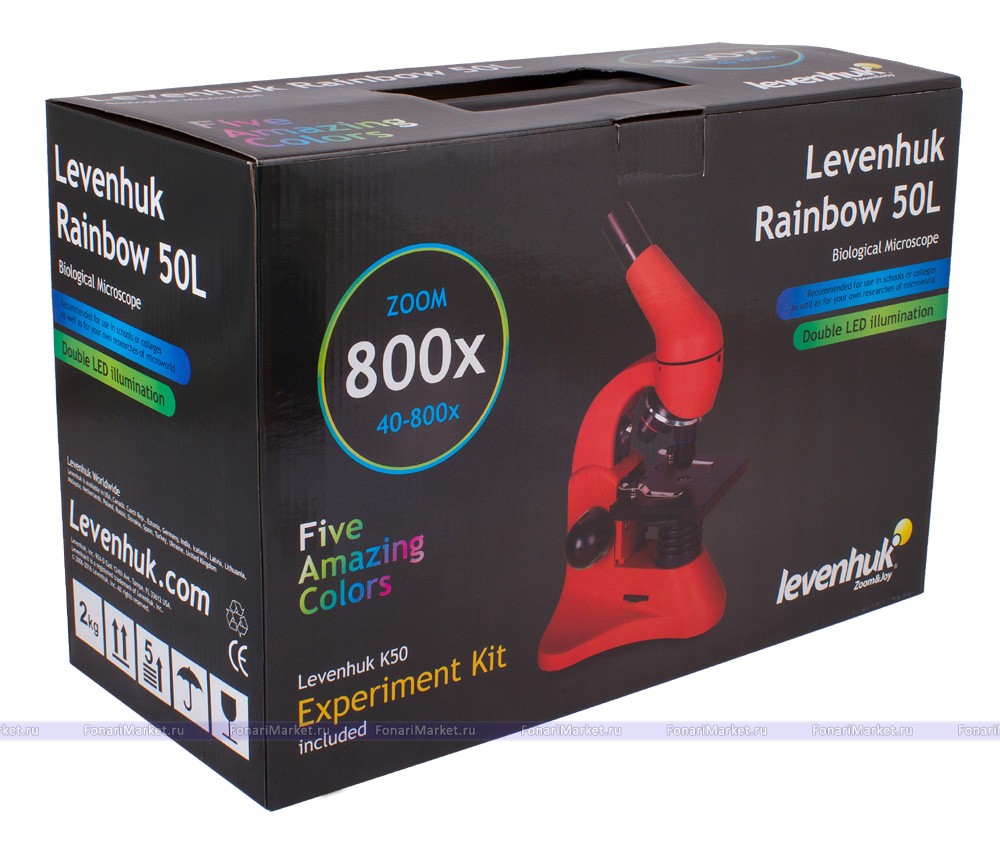 Микроскопы Levenhuk - Микроскоп Levenhuk Rainbow 50L Azure/Лазурь