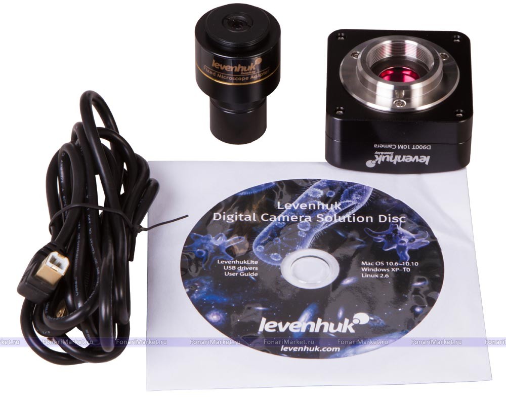 Микроскопы Levenhuk - Микроскоп цифровой Levenhuk MED D900T, тринокулярный