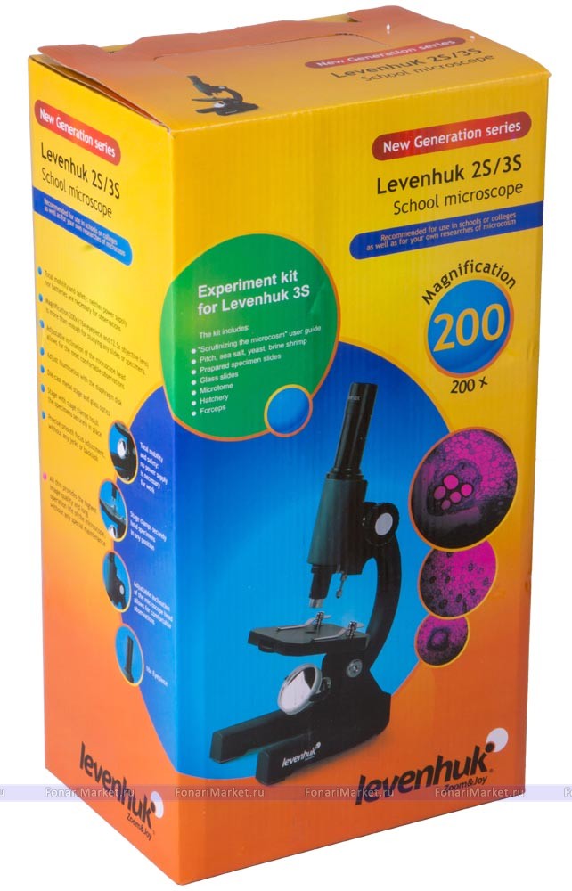 Микроскопы Levenhuk - Микроскоп Levenhuk 3S NG, монокулярный