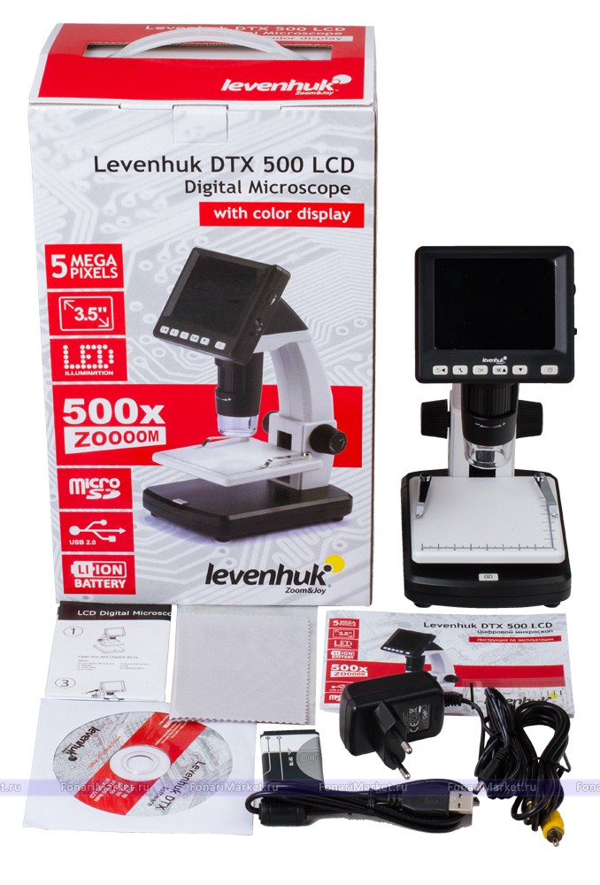 Микроскопы Levenhuk - Микроскоп цифровой Levenhuk DTX 500 LCD