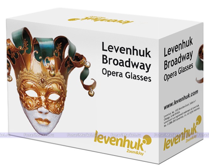 Бинокли Levenhuk - Бинокль Levenhuk Broadway 325F белый подсветка и цепочка