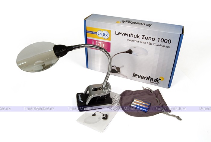 Лупы Levenhuk - Лупа Levenhuk Zeno 1000, 2,5/5x, 88/21 мм, 2 LED