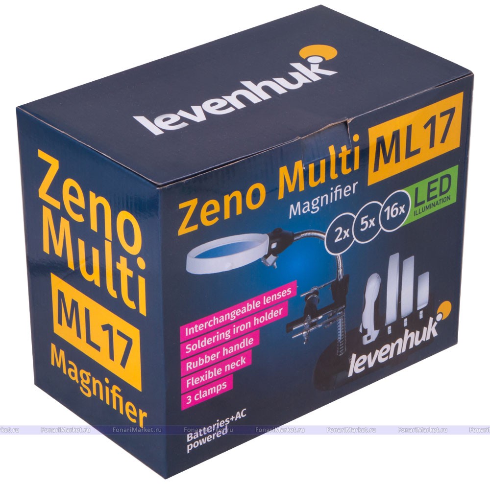 Лупы Levenhuk - Мультилупа Levenhuk Zeno Multi ML17, черная