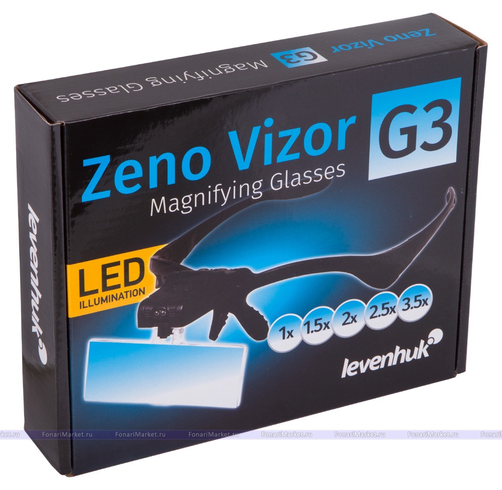 Лупы Levenhuk - Лупа-очки Levenhuk Zeno Vizor G3