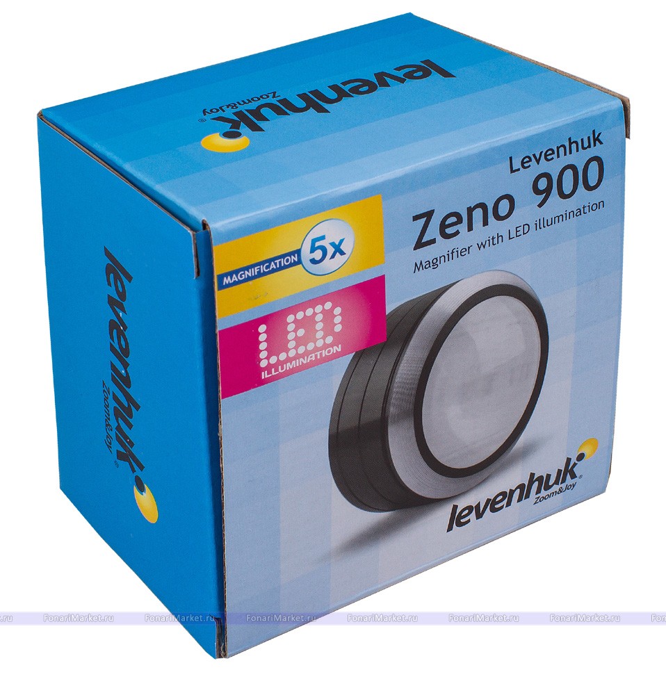 Лупы Levenhuk - Лупа Levenhuk Zeno 900, 5x, 75 мм, 3 LED, металл