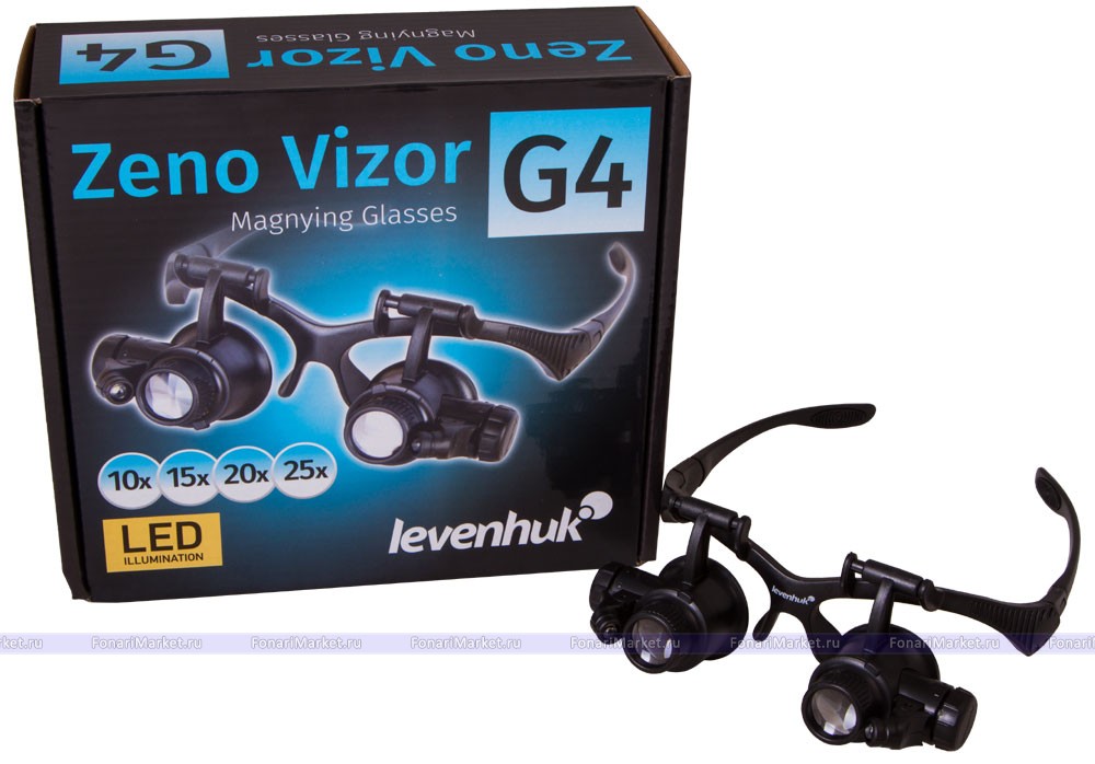Лупы Levenhuk - Лупа-очки Levenhuk Zeno Vizor G4