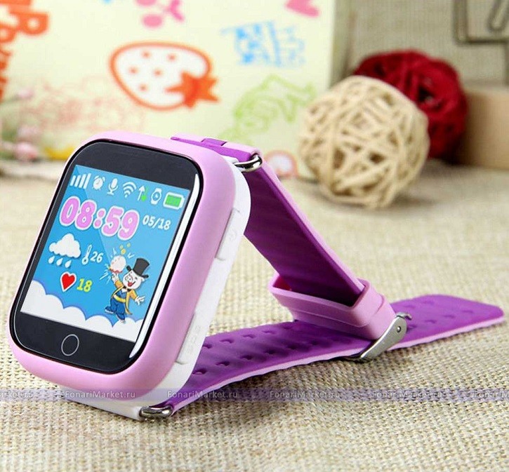 Детские часы-телефон - Детские часы-телефон Smart Baby Watch Q100 розовые