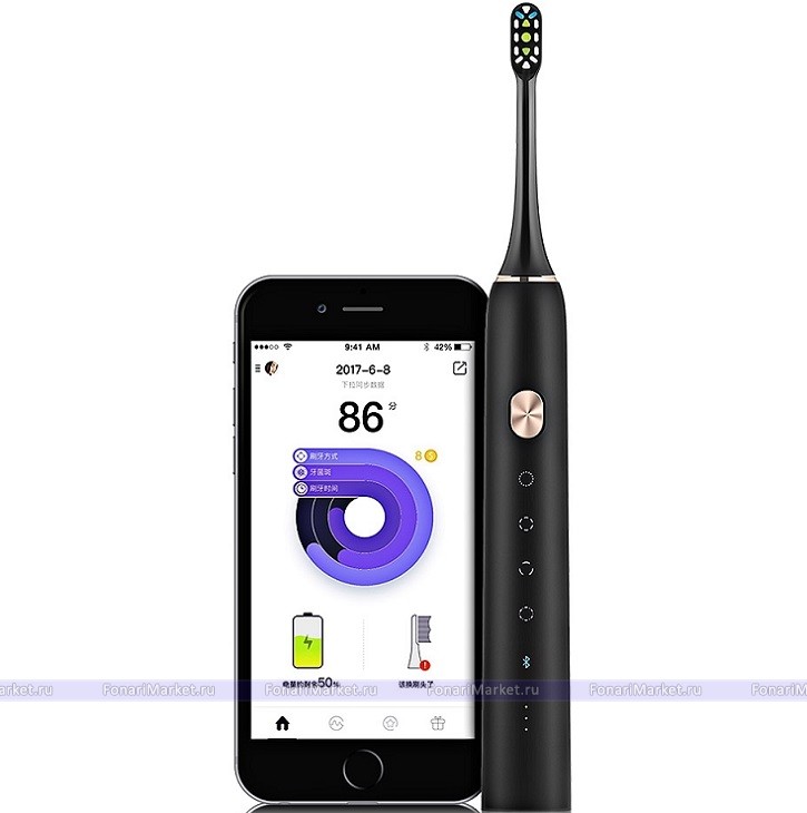 Зубные щетки Xiaomi - Электрическая зубная щётка Xiaomi Soocare X3 Toothbrush Черная