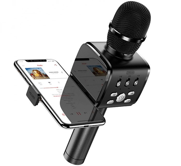 Караоке микрофоны - Караоке микрофон JoyRoom JR-MC3 с держателем телефона