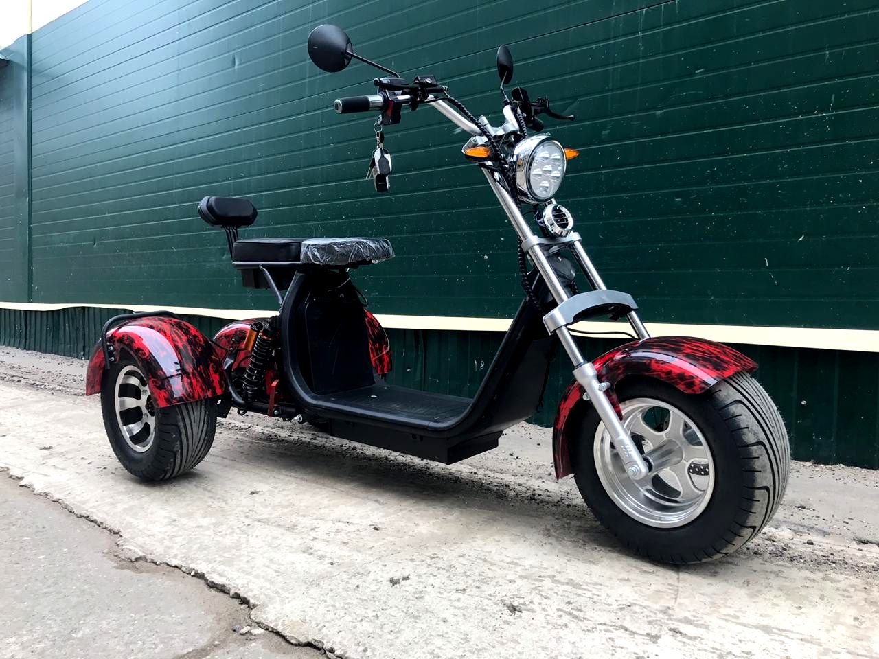 Товары для одностраничников - Электроскутер Citycoco Trike 2000W 20Ah 9.5''
