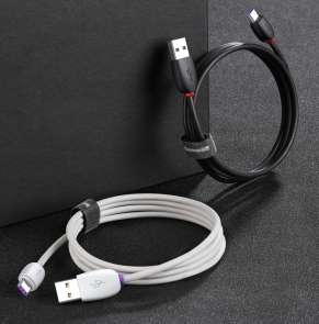 Кабели Baseus - Baseus Purple Ring HW Quick Charging USB Cable For Type-C 40W 1m Black