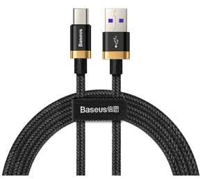 Кабели Baseus - Baseus Purple Gold Red HW flash charge cable USB For Type-C 40W 1m Gold black