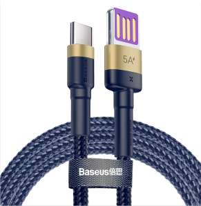 Кабели Baseus - Baseus Cafule HW Quick Charging Data cable USB Double-sided Blind Interpolation For Type-C 40W 1m Gold blue