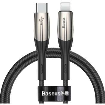Кабели Baseus - Baseus Horizontal Data Cable Type-C to iP PD 18W 1m Black