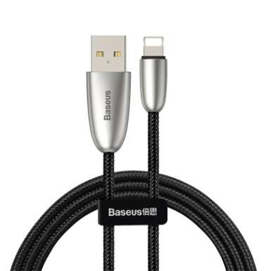 Кабели Baseus - Baseus Torch Series Data Cable USB for iP 2.4A 1m Black