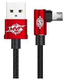 Кабели Baseus - Baseus MVP Elbow Type Cable USB For Micro 2A 1M Black