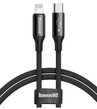 Кабели Baseus - Baseus Yiven Series Type-C to iP Cable 2A 1m Black