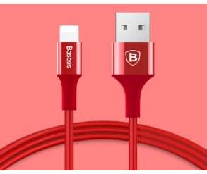 Кабели Baseus - Baseus Shining Cable with Jet metal 1M Red
